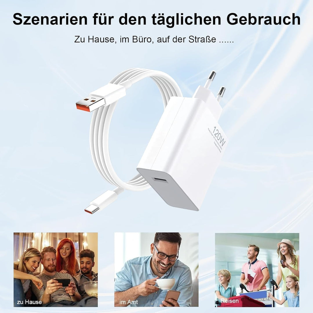 120W ladegerät für Xiaomi 15, 14, 13, 12, 13t, 12t, 12s, Redmi Note 14/13 Pro+/12 Pro+/11 P+ 5G, 12,