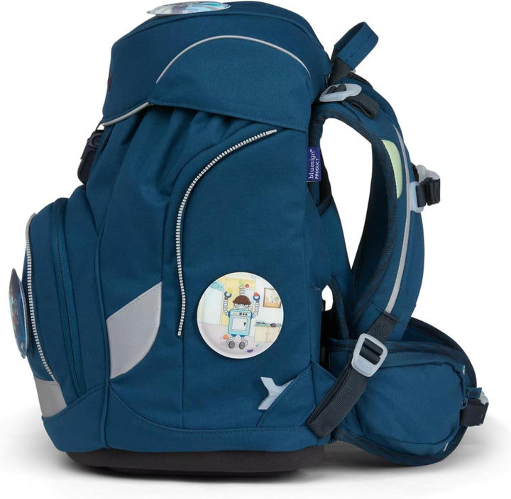 ergobag Unisex Kinder Pack School Backpack Set Rucksack Einheitsgrösse Robotbär - Blau, Einheitsgr&#