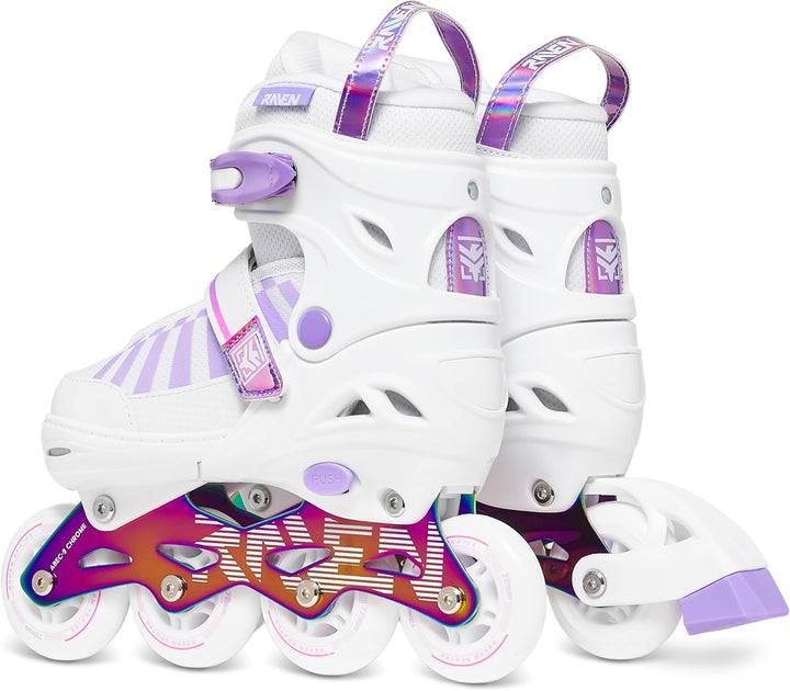 RAVEN Inline Skates Inliner für Kinder und Erwachsene OPTIONAL 2in1 mit Schlittschuhen verstellbar O
