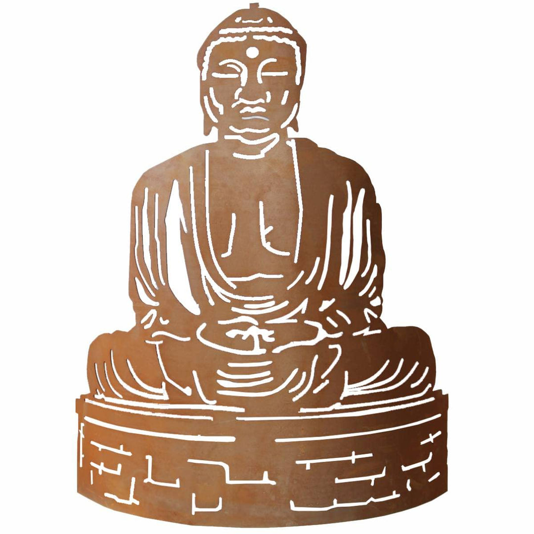 Ferrum Art Design Rostfigur Buddha, halbrund gebogen, H. ca. 60 cm | FE-6-0204 | 4260353199431