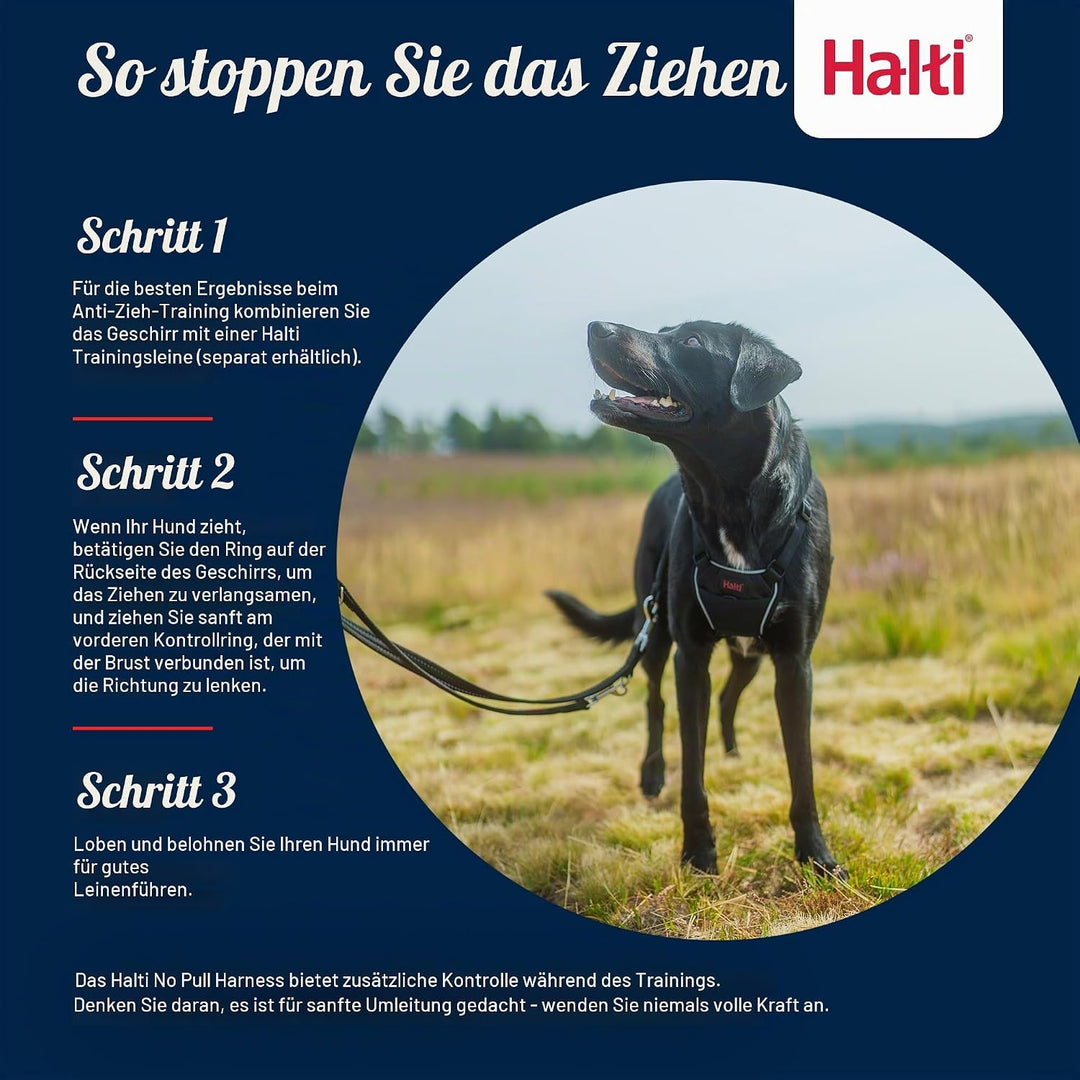 HALTI No Pull Anti-Zug Geschirr - Verhindert, DASS Ihr Hund an der Leine zieht, Gepolsterter Brust-