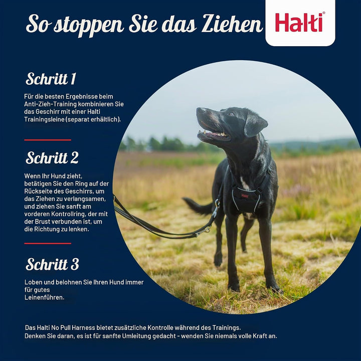 HALTI No Pull Anti-Zug Geschirr - Verhindert, DASS Ihr Hund an der Leine zieht, Gepolsterter Brust-