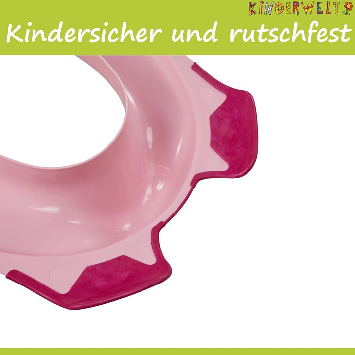 KiNDERWELT Premium Toilettensitz für Kinder und Babys, Funny Farm Design in Hellblau, Töpfchen für K