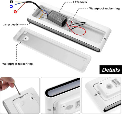 KAWELL 20W Modern Wandlampe LED Wandleuchte Up Down Aluminium Wandbeleuchtung Wasserdicht IP65 Innen