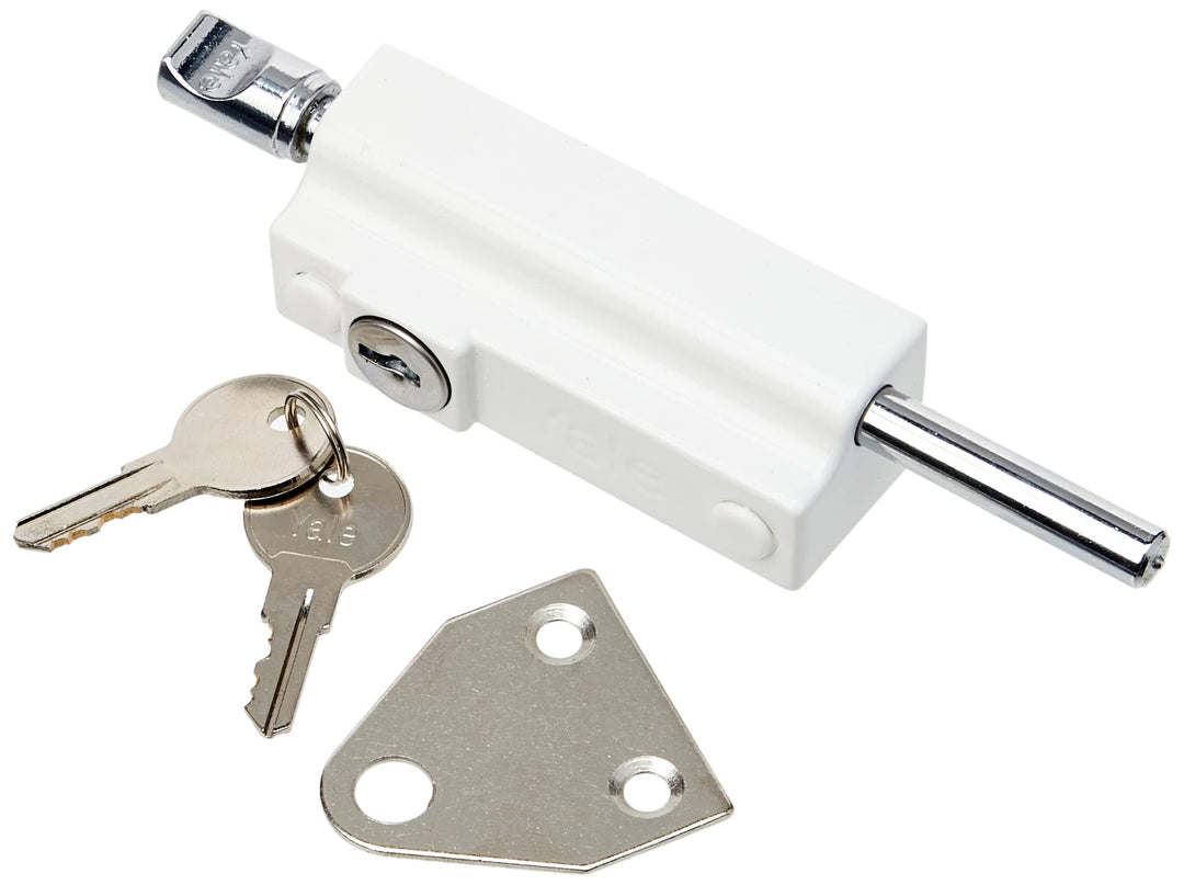 Yale Locks P124WE Türschubriegel (Sichtverpackung), Weiss