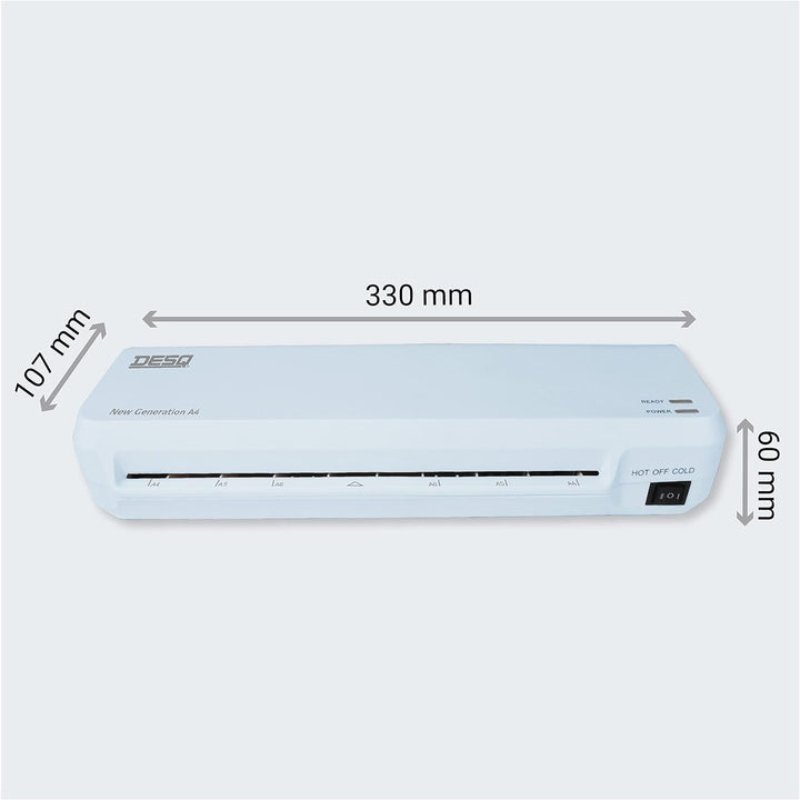 DESQ® Laminiergerät A4 New Generation - Für 75 bis 125 Mikron, 2 min. Vorheizzeit, Für Zuhause und H