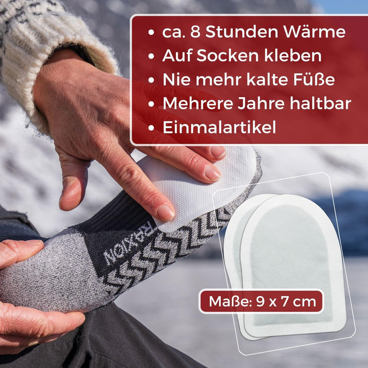 THERMOPAD Zehenwärmer - DAS ORIGINAL: 30 Paar Wärmepads für 8 Stunden Wärme | Sofort einsatzbereiter