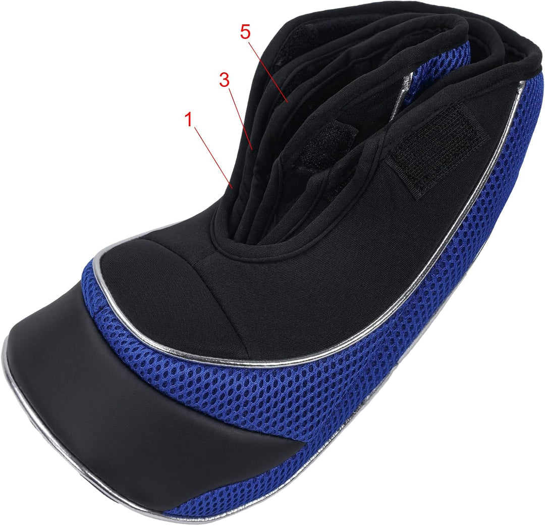 Andux Golf Schlägerkopfhüllen Holzkopfhüllen 460CC Driver Haken & Schlaufe 3 Stück Schwarz/Blau, Sch