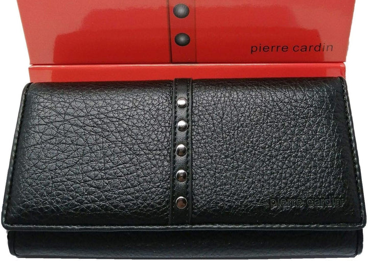 Pierre Cardin Damen geldbörse,Frauen geldorse, Mädchen, schön, gross, geräumig, Kunstleder, Geschenk