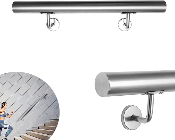 Geländer Treppengeländer Edelstahl Handlauf Wandhandlauf Wand Treppe für Innen & Aussen inkl. Wandha