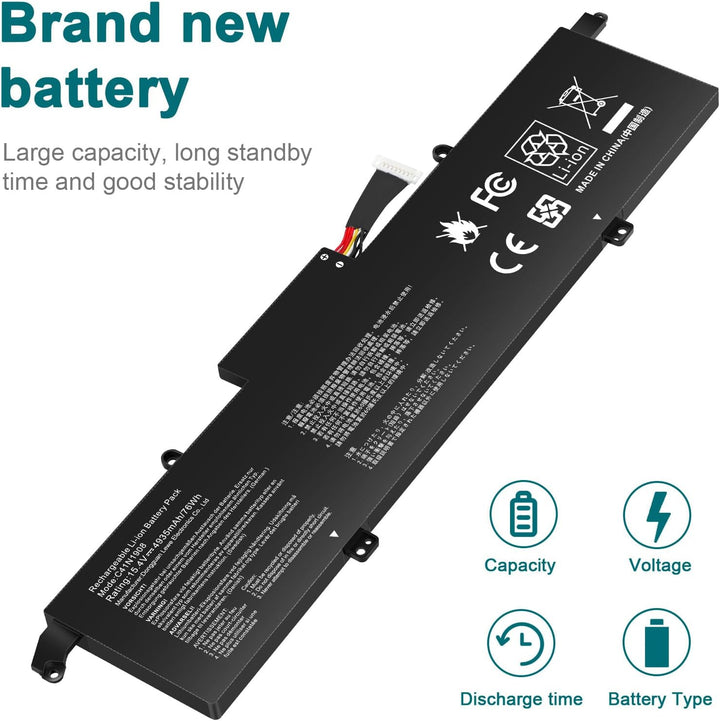 ASUNCELL 15.4V/76Wh C41N1908 Laptop Akku für ASUS Rog Zephyrus G14 GA401II PX401IV-BM166R PX401IV GA