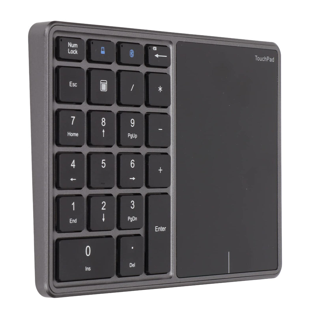 Kabelloser Ziffernblock, 2 in 1 22 Tasten 2,4 G Touchpad Bluetooth 4.2 Nummernblock, Typ C Aufladung