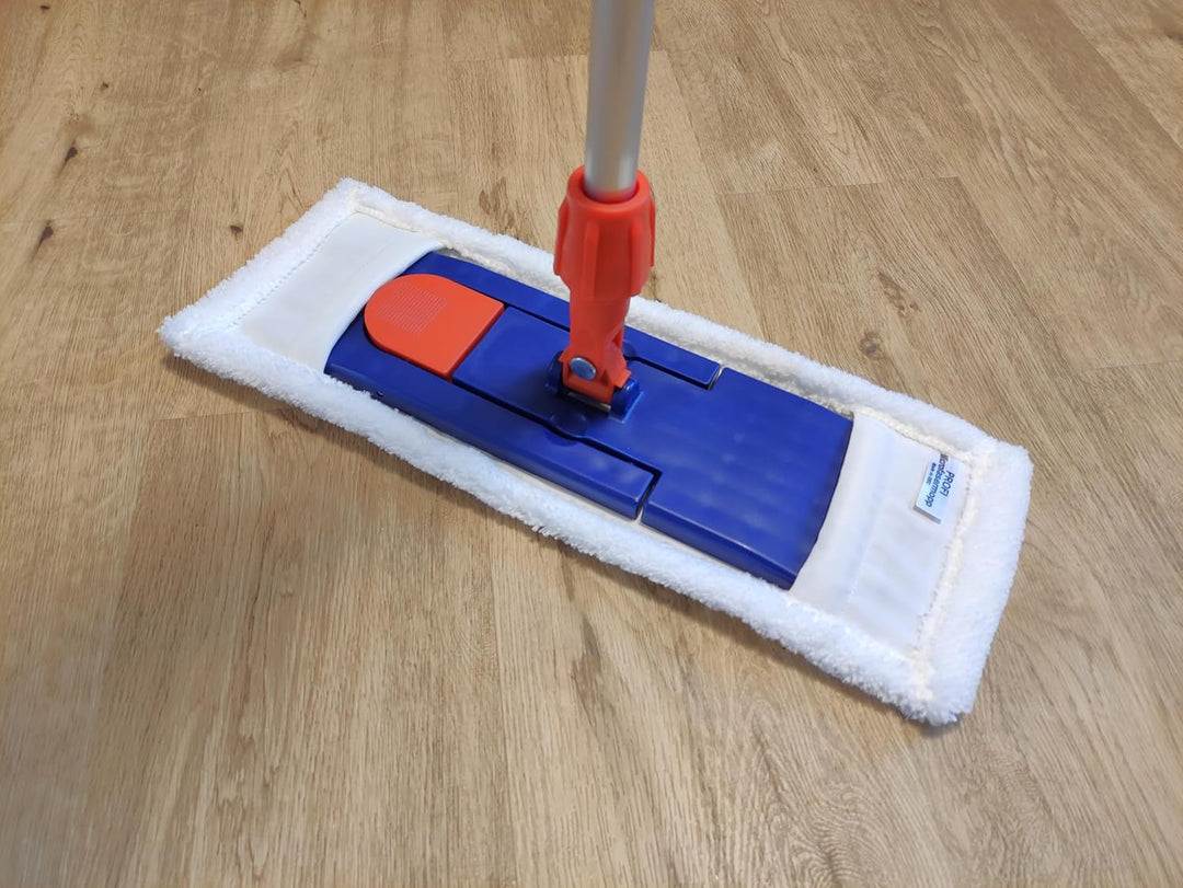 BaWoTec Premium Bodenwisch-Set Komplettset Profi Mikrofaser 50 cm Klapphalter Magnet Teleskopstiel A