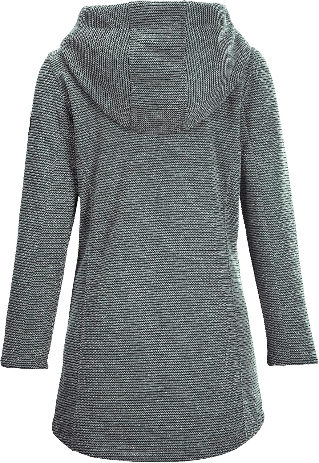 G.I.G.A. DX Damen Lässiger Strickfleeceparka/Fleecejacke mit Kapuze, Dunkelgrün
