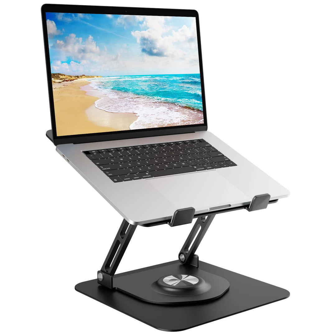 Epherie Laptop Ständer mit 360° drehbarem rundem Basis, Höhenverstellbarer ergonomischer Laptopständ