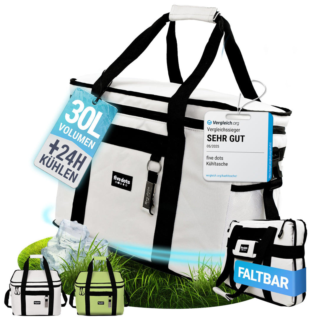 Kühltasche faltbar zum Einkaufen & Picknick - Kühltasche gross Auto als Thermotasche & Picknicktasch