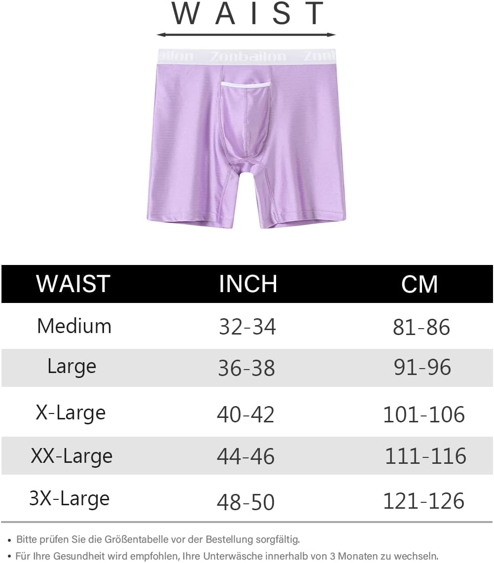 ZAIGELUO Boxershorts Herren Eisseide Unterhosen offener Hosenschlitz Nahtlose Lange Beine Männer Ret