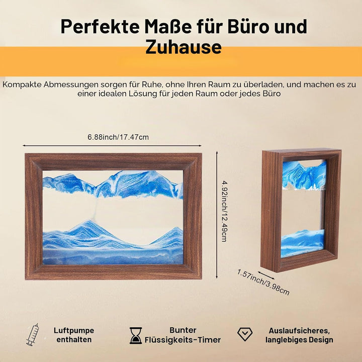 AzureLeap Sandbilder zum Drehen 3D Sandscape die Sandkunst in Tiefsee Fliessende Sandmalerei Sandbil