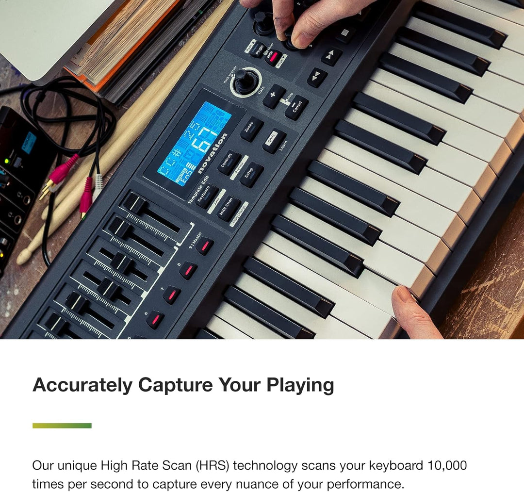 Novation Impulse USB/MIDI-Controller-Keyboard mit 25 Tasten und Buspower – Robuste, sehr reaktionssc