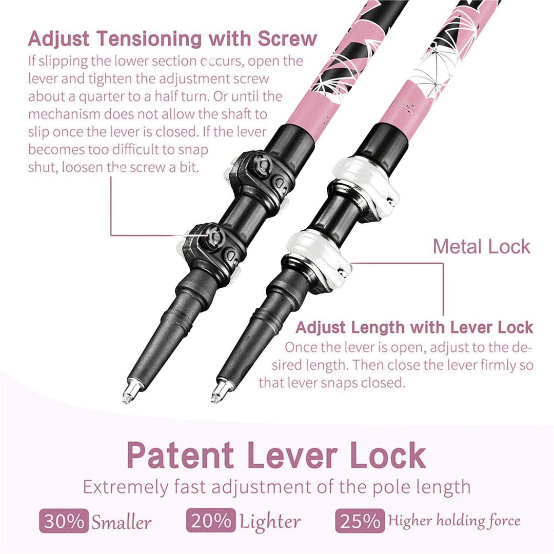 FitTrek Wanderstöcke - Trekkingstöcke - Walking Stöcke Teleskop - Nordic Walking Stock Verstellbar K