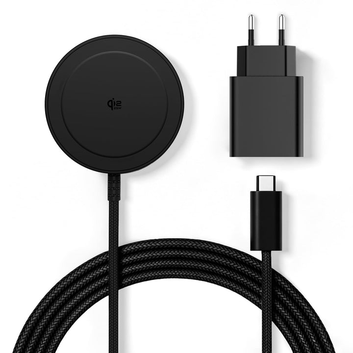 Qi2 25W Magnetisches kabelloses Ladegerät, 1,5 m Ladepad kompatibel mit Mag-Safe für iPhone 17e/Air/