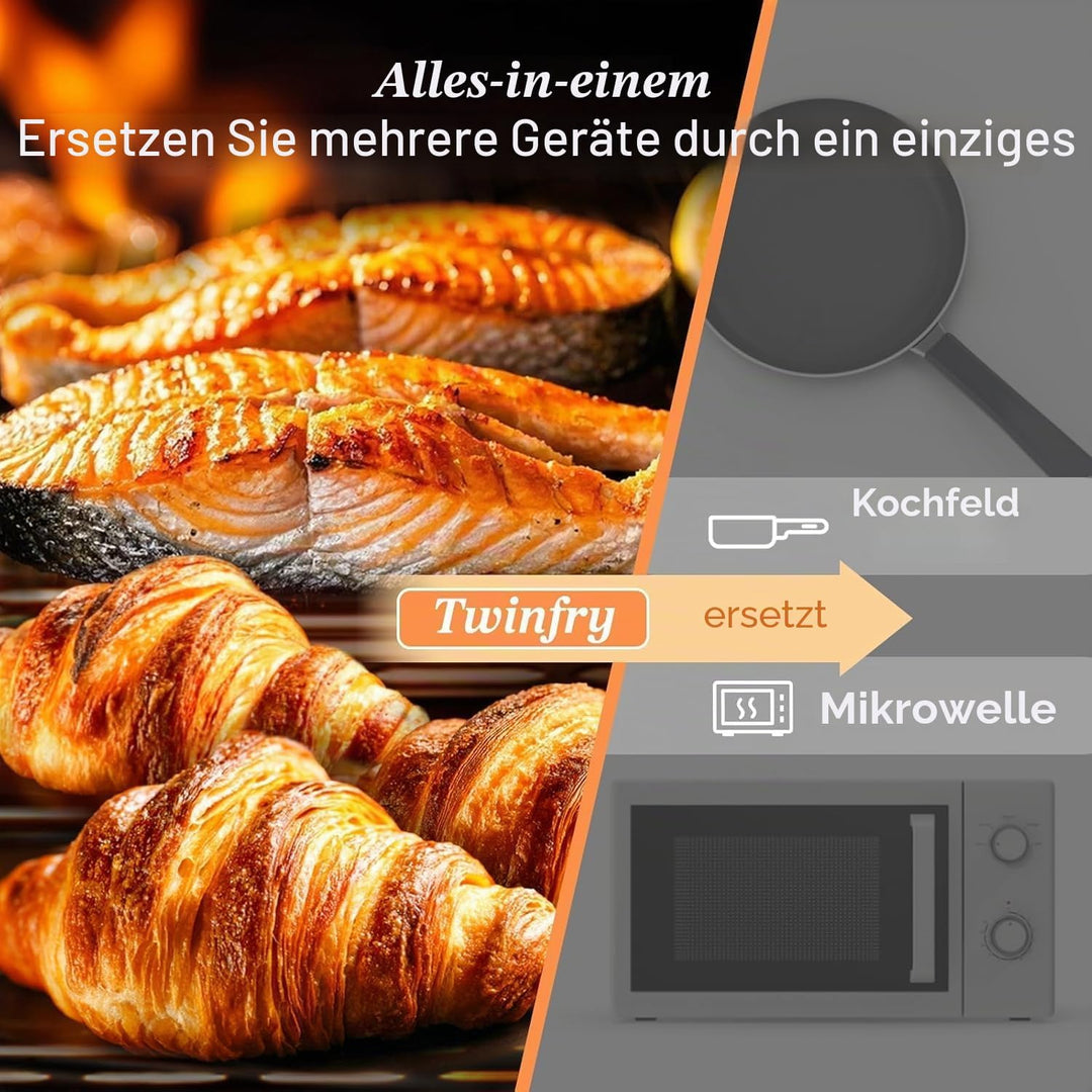 COSORI Air Fryer 10 l Twinfry, Fritteuse ohne Öl, 5-in-1, Dual Zone Airfryer mit abnehmbarem Trenner