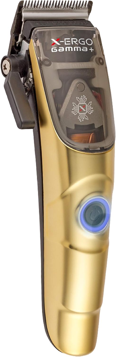 GAMMAPIU' GAMMAPIú X-ERGO Elektrorasierer für Herren, Clipper Profi, Klinge Taper 45 mm, DLC Black D