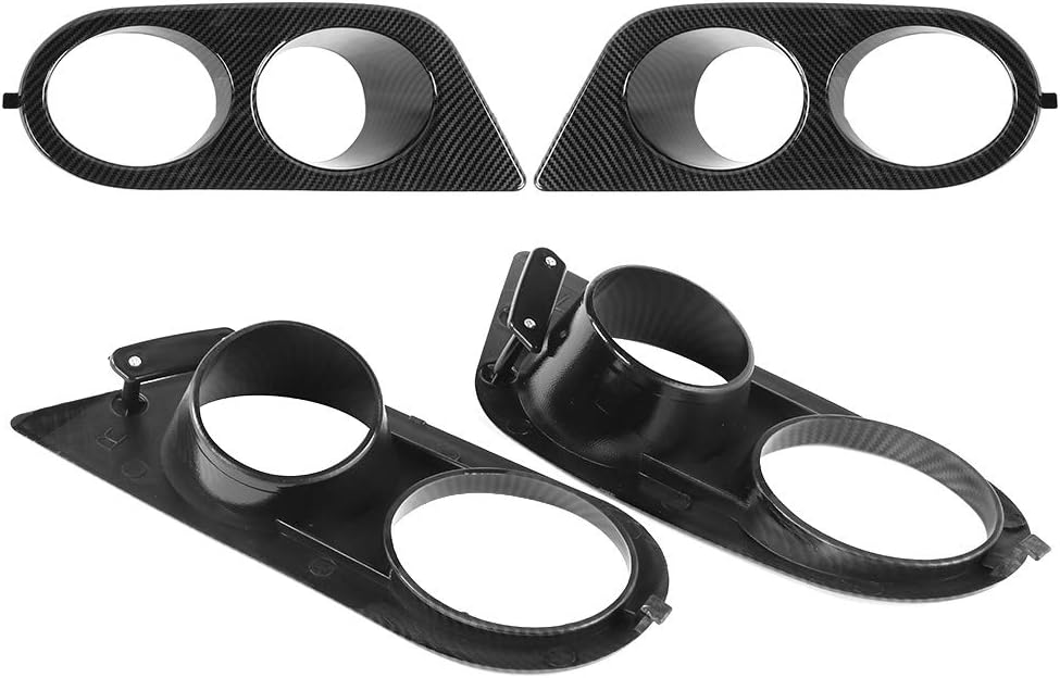 Tomantery Guard Modified Nebelscheinwerfer Abdeckung Stossfängerabdeckung für E46 M3 Glossy Black(Ca