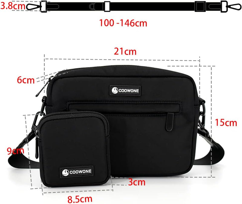 COOWONE wasserdichte Leckerlibeutel für Hunde, Dog Walking Bag, integrierter Kotbeutelspender, verst