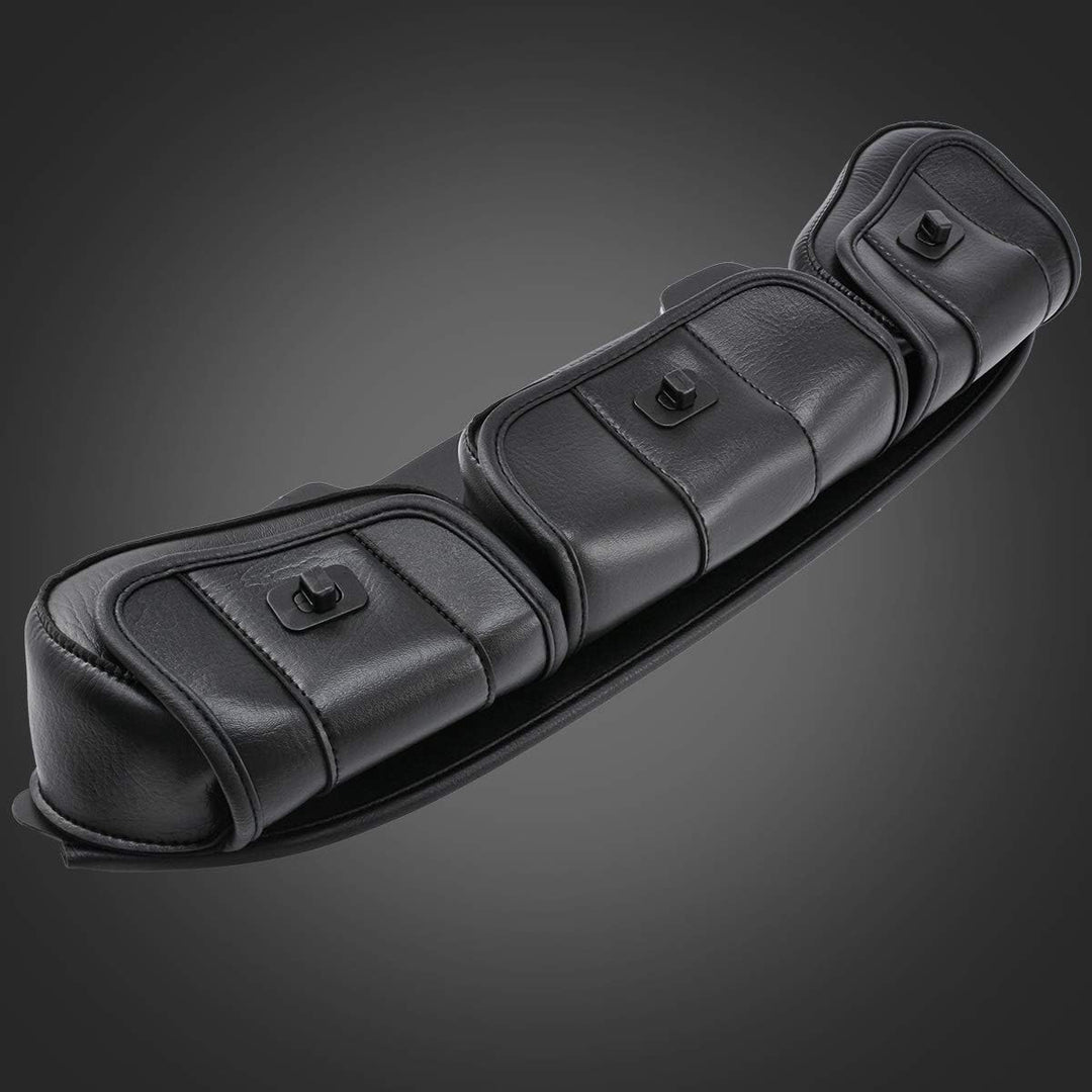 KATUR Motorrad Windschutzscheiben Tasche PU Leder mit Magnetverschluss für Harley Touring Street Gli