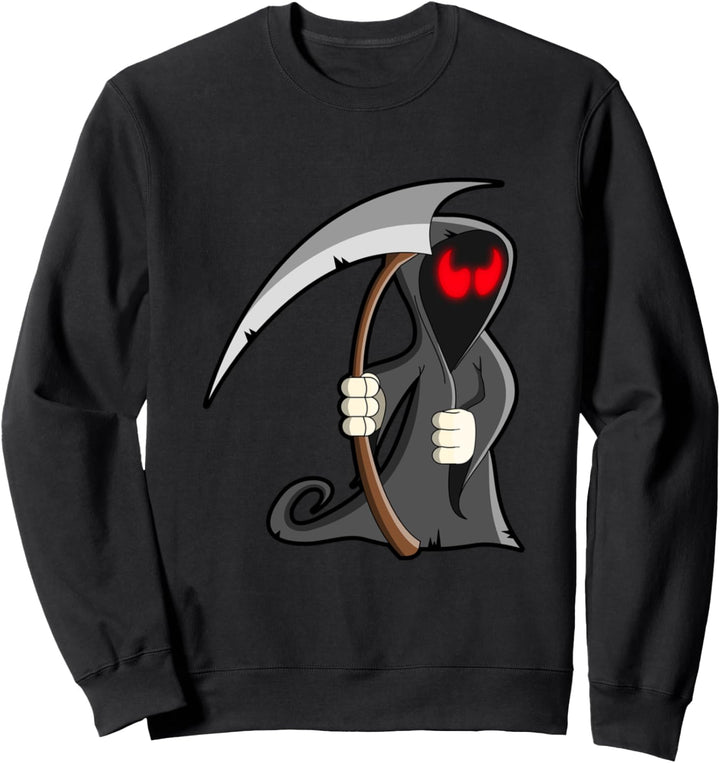 Cartoon-Charakter Death Evil Gothic Grim Reaper Red Eyes Sweatshirt