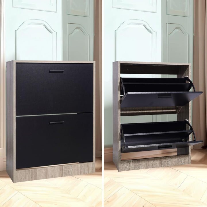 CASABEL Schuhschrank für 12 Paar – grosse Kapazität für den Eingangsbereich – L 60 x T 24 x H 80 cm
