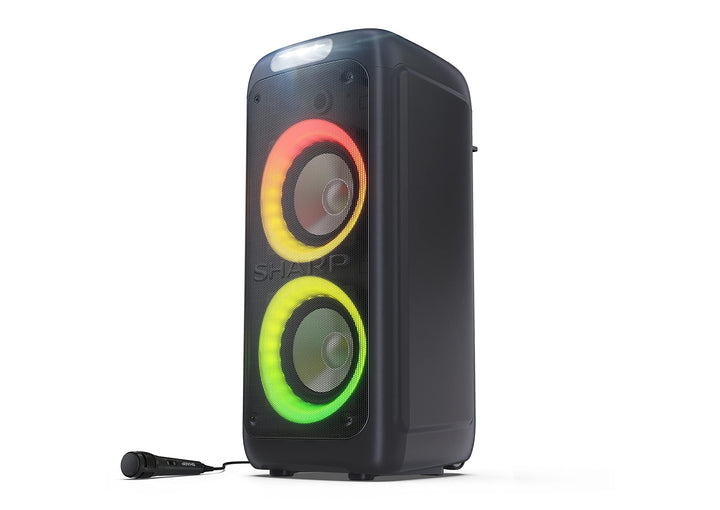 SHARP PS-949 XParty Street Beat – Tragbarer 200W Bluetooth Party-Lautsprecher mit LED-Lichtern, spri