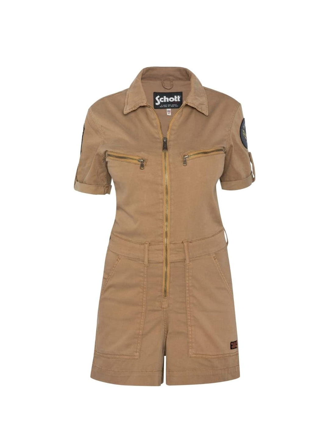 Schott NYC Damen Trswiftw Overall 46 Lt.beige, 46 Lt.beige
