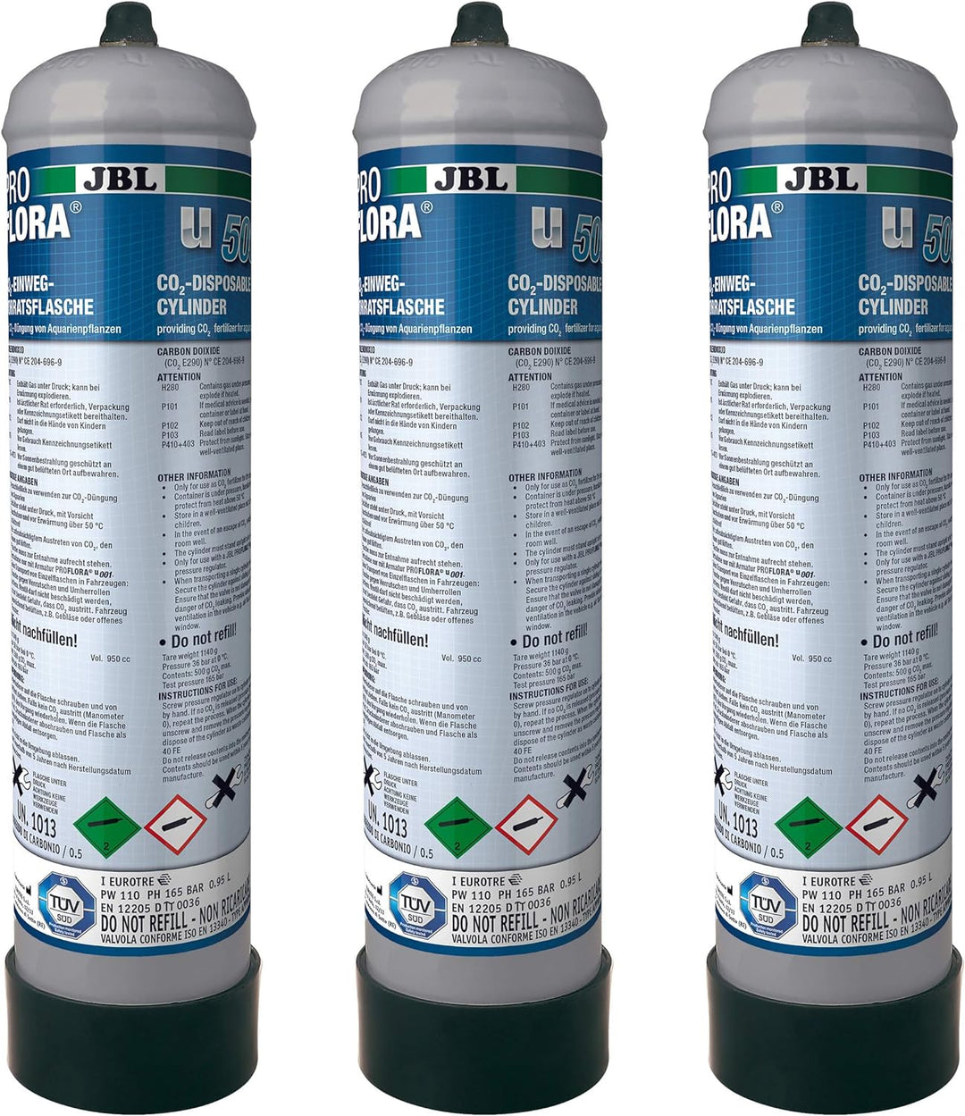 JBL ProFlora u500 2 (CO2 Vorratsflasche) 3 Stück