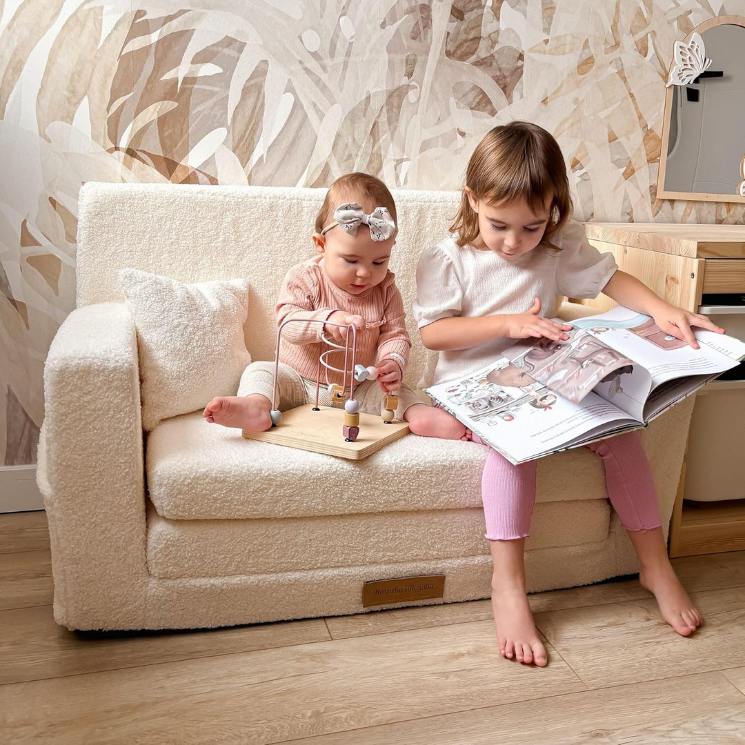 Flumi Personalisierte Kindercouch Kinder Sessel Sofa Schlafsofa jugendzimmer mit Gravur KINDERNAME S