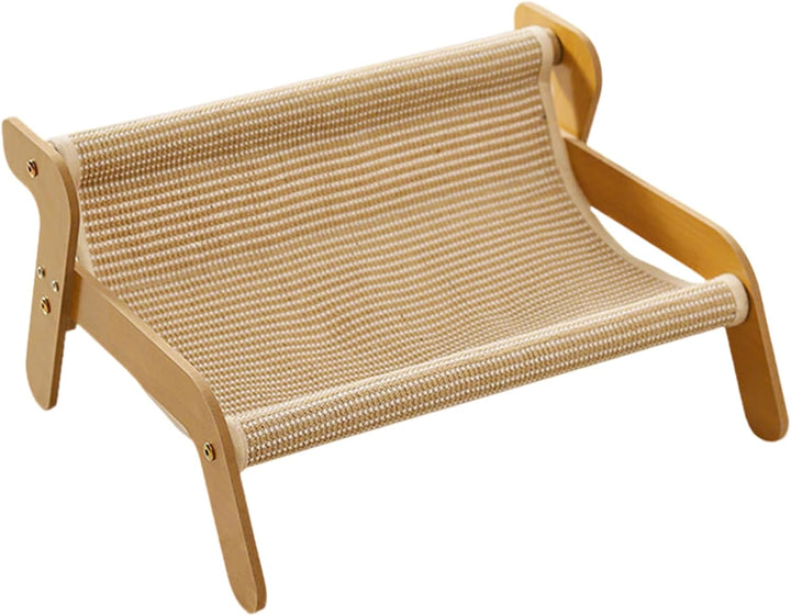 Kratzsofa Katzenbett | Kätzchen Kratzcouch - Sisal Holz Möbelschoner mit Ruheplatz gegen Langeweile