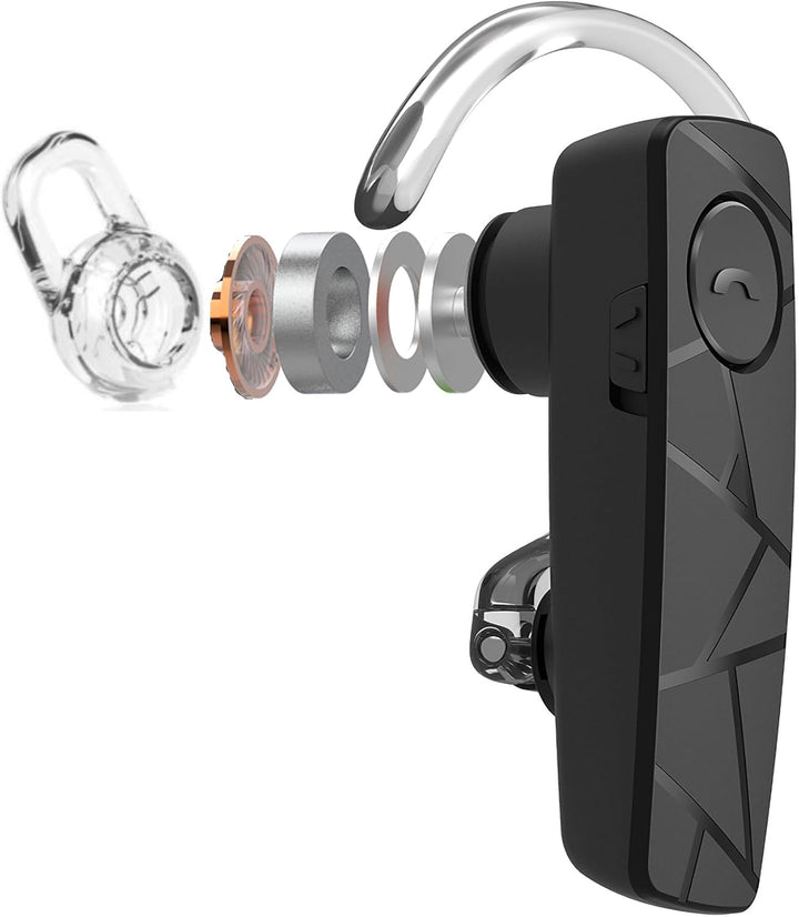 TELLUR Vox 60 Headset Bluetooth Handy, USB-C, Multipoint-Zwei verbundene Geräte gleichzeitig, 360° D