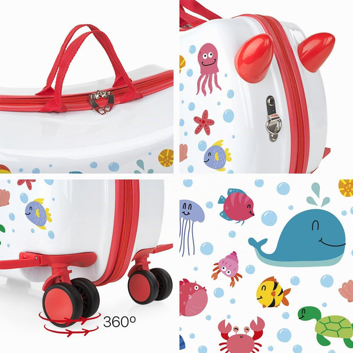 ITACA - Kinderkoffer Mädchen &amp; Jungen: Zum Draufsitzen, Kindergepäck, Kindertrolley - Reisebegleiter