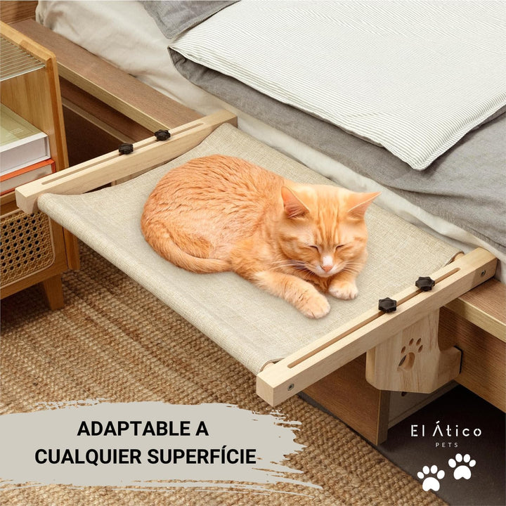 Katzenhängematte, Hängematte für Katze, Fenster, zum Aufhängen auf 2 Beinen oder auf dem Boden mit 4