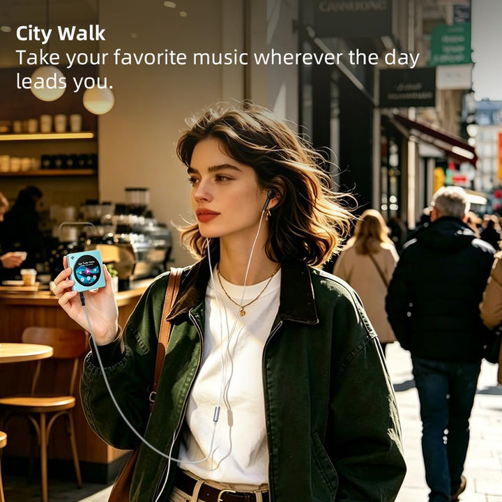 FIIO DISC Tragbarer HiFi-Musik-Player, Dual-DAC-Digital-Audio-Player mit 3,5-mm- und 4,4-mm-Ausgänge