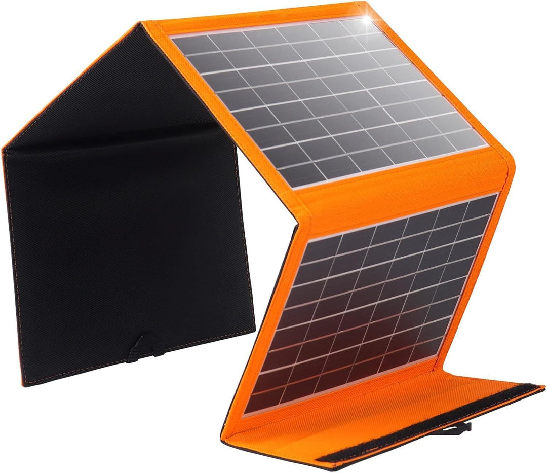 Faltbares Solarpanel 30W tragbar – Solar Ladegerät mit 2 USB Ports für Handy, Tablet & Powerbank – u