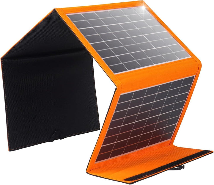 Faltbares Solarpanel 30W, Monokristallin, 2 USB-Ausgänge, Ultraleicht & Robust, Tragbar für Camping,
