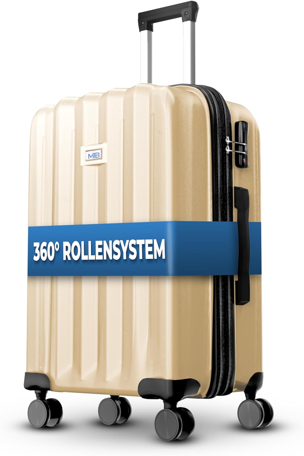 MY TRAVEL BAG Hartschalen-Koffer Trolley ABS Reisekoffer 4 Zwillingsrollen (Handgepäck-Mittel-Gross-