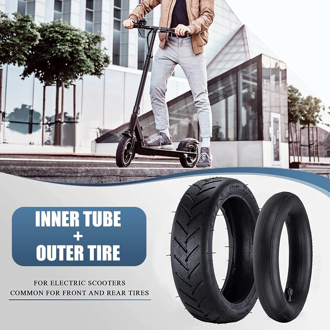 8 1/2 Replacement Wheels Outer and Inner Tyres, Electric Scooter Rubber Tyres, Durable Anti-Slip Tyr
