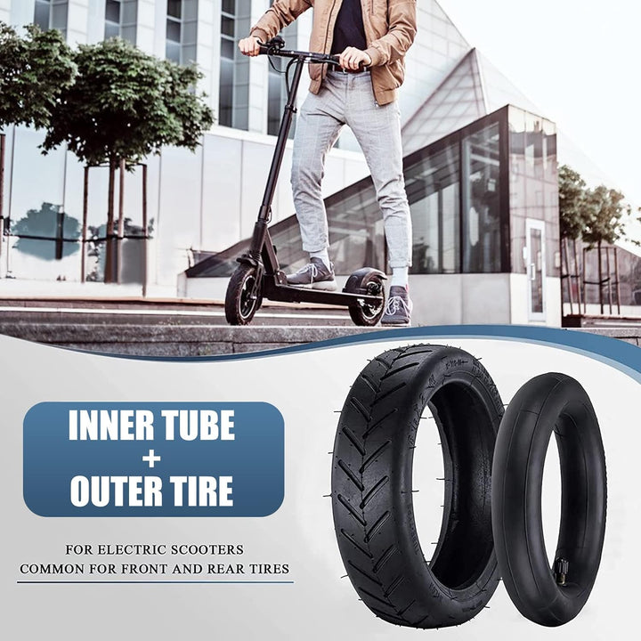 8 1/2 Replacement Wheels Outer and Inner Tyres, Electric Scooter Rubber Tyres, Durable Anti-Slip Tyr