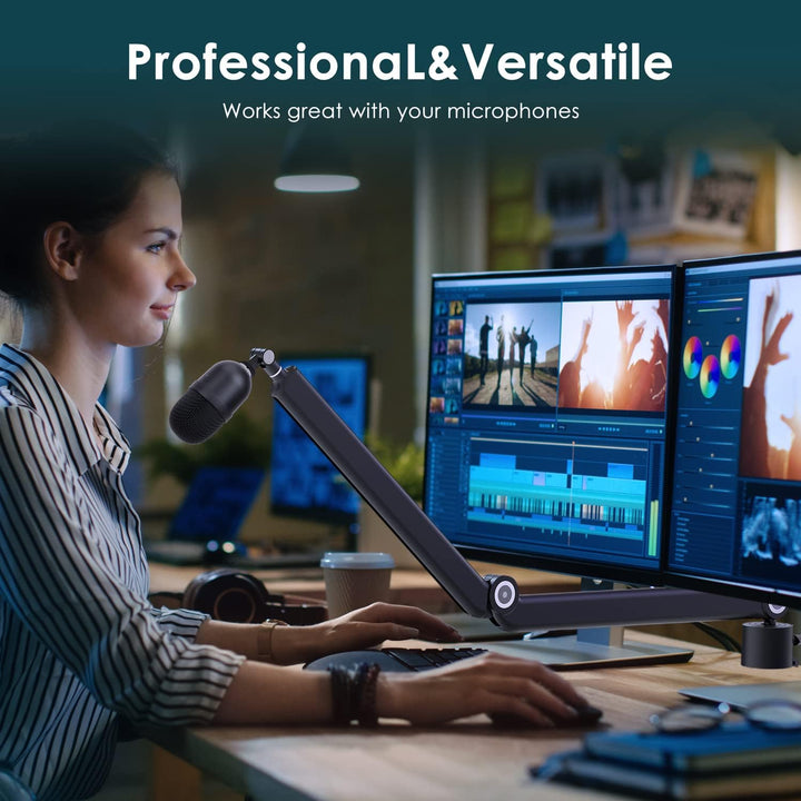 YOUSHARES Mikrofonarm Boom Arm, Universeller Mic Arm kompatibel mit Razer Seiren X, Razer Seiren Min