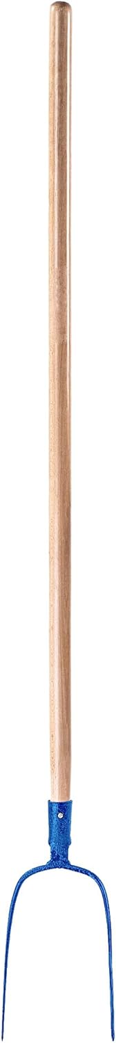 KADAX Heugabel aus Stahl, Gabel mit langem Stiel aus Holz, Forke, Gartenforke, Spatengabel, Grabegab