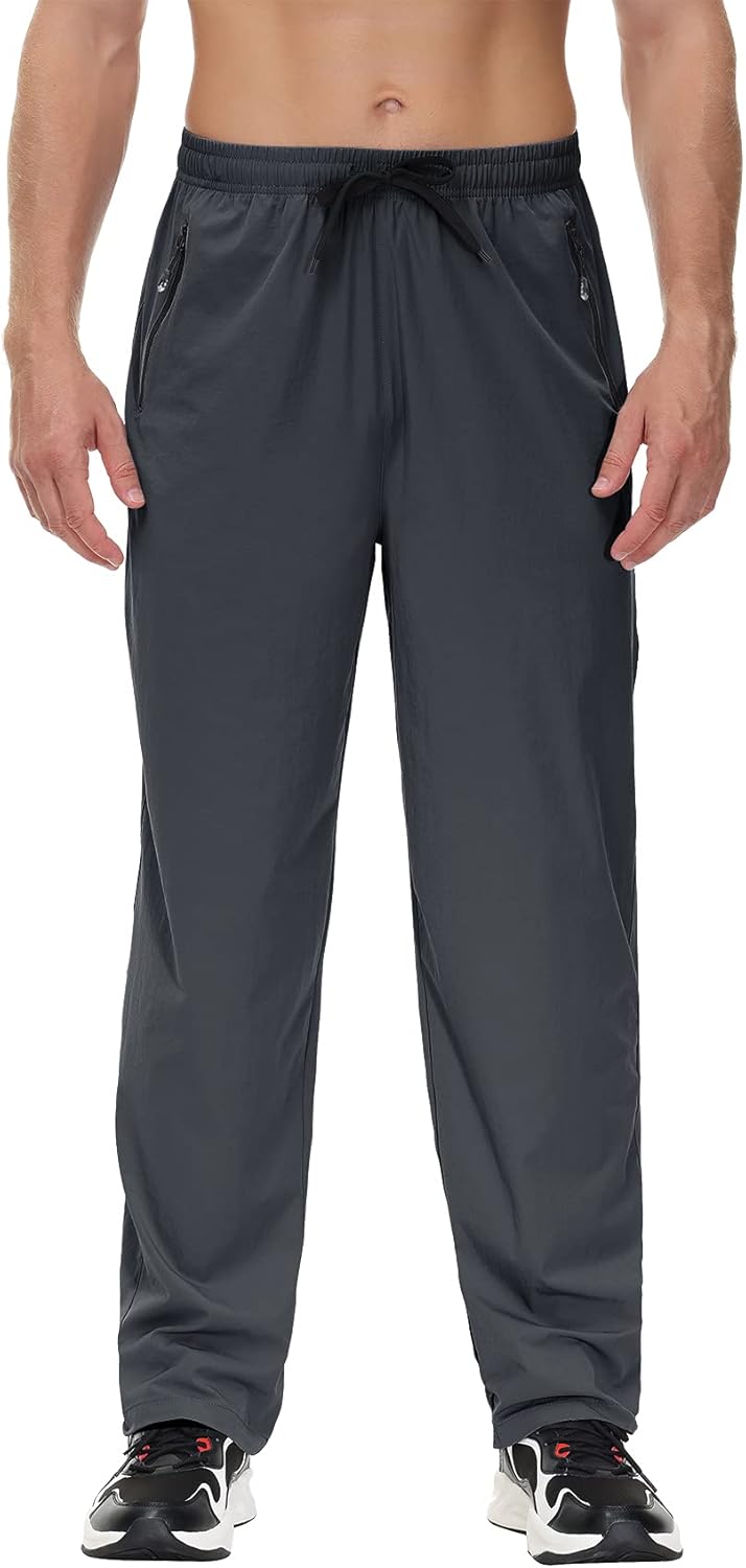 Butrends Herren Wanderhose Leicht Outdoorhose Workout-Laufhosen Atmungsaktive Sporthose XS Dunkelgra