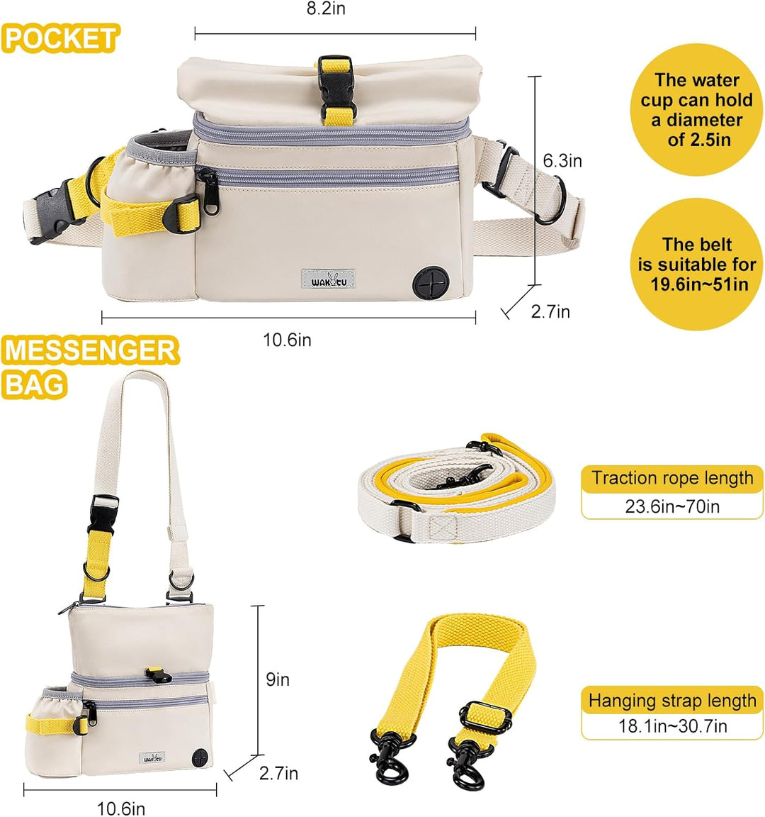wakytu Hundeleckerli-Beutel für Training Leckerli-Tasche-Taillengurt zum Wandern Laufen, Verstellbar